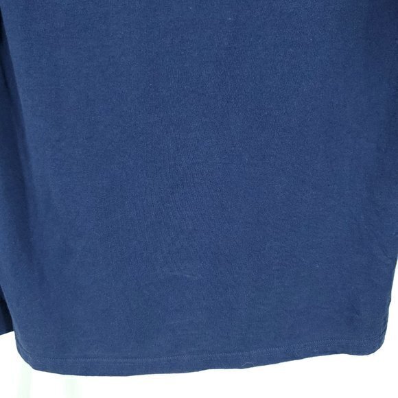 Men's Patagonia Long Sleeve T-Shirt S Blue/Red Logo Sleeve Spellout - Picture 11 of 16